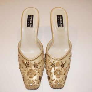 Rinaldi Couture‎ Embroidered Women Shoes - Size 38.